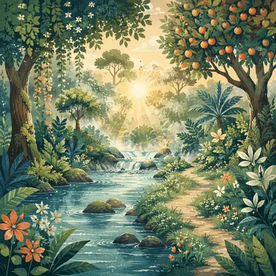Garden of Eden River at Dawn