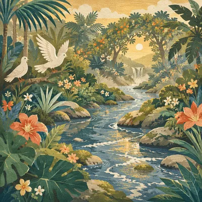Garden of Eden River at Dawn