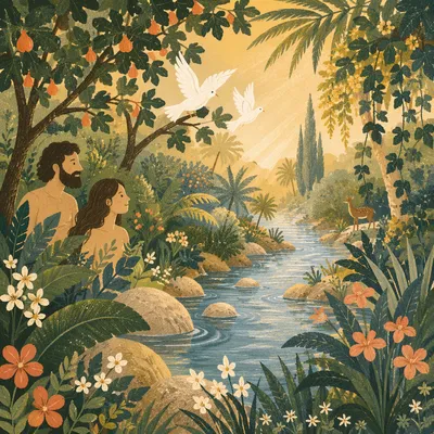 Garden of Eden River at Dawn