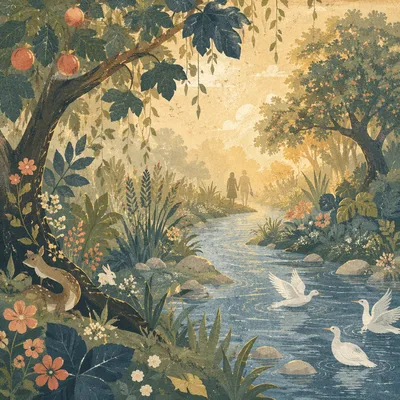 Garden of Eden River at Dawn