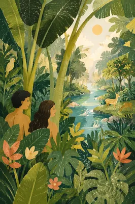 Lush Garden of Eden River Paradise