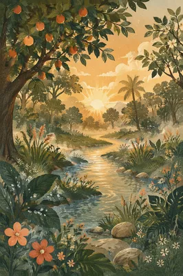 Garden of Eden River at Dawn