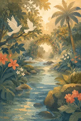 Garden of Eden River at Dawn