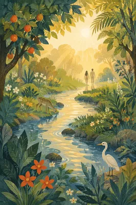 Garden of Eden River at Sunrise