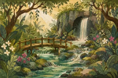 Lush Eden River Garden Paradise