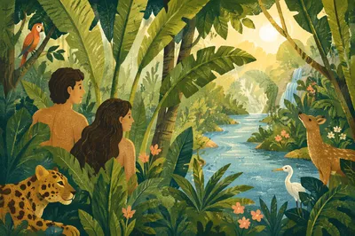 Lush Garden of Eden River Paradise