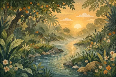 Garden of Eden River at Dawn