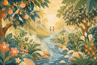 Garden of Eden River at Dawn