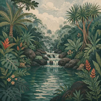 Lush Garden of Eden River Paradise