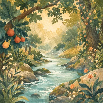 Lush Garden of Eden River Paradise