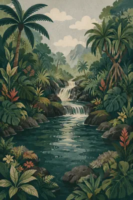 Lush Garden of Eden River Paradise