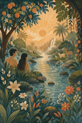 Lush Garden of Eden River Paradise