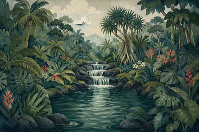 Lush Garden of Eden River Paradise