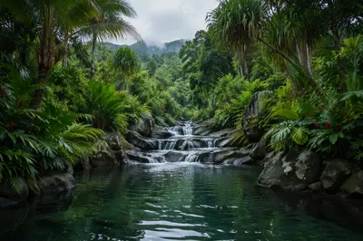 Lush Garden of Eden River Paradise