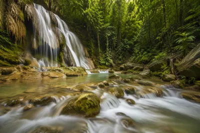 Lush Garden of Eden River Waterfall