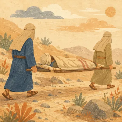 Good Samaritan Caring for Wounded Traveler