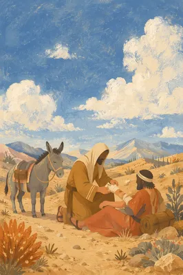 Good Samaritan Aiding Wounded Traveler