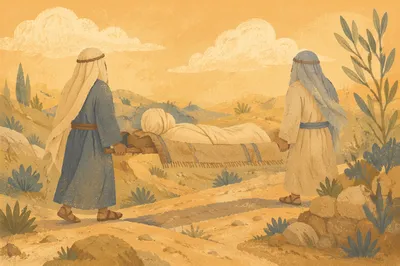 Compassionate Roadside Rescue in Biblical Setting