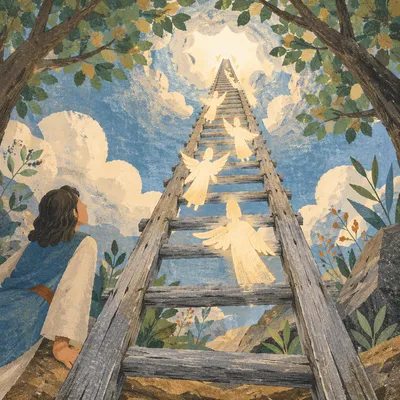 Jacob's Ladder Beneath a Radiant Heaven