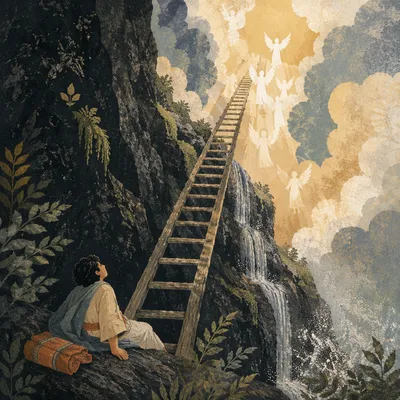 Jacob’s Ladder Angels in Mountain Gorge