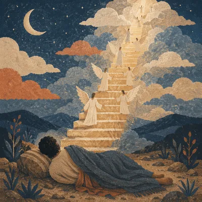 Jacob’s Ladder Angels in Desert Dream