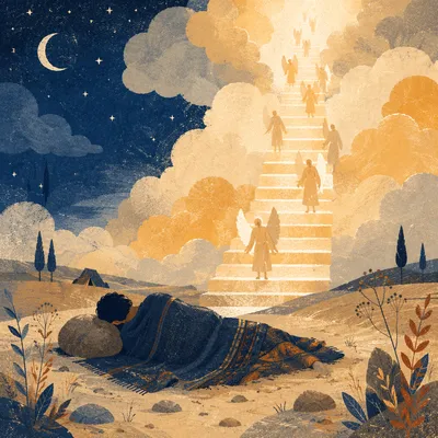 Jacob’s Ladder Dream in Desert Dawn