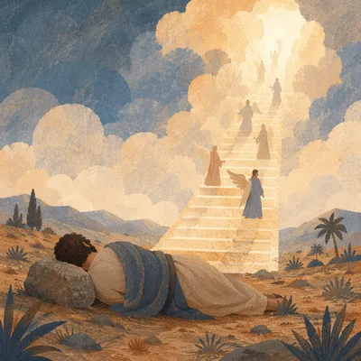 Jacob’s Ladder Dream with Ascending Angels