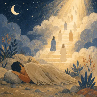 Jacob’s Ladder Dream in Desert Night