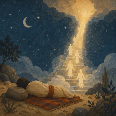 Jacob’s Ladder Under Starry Desert Heaven