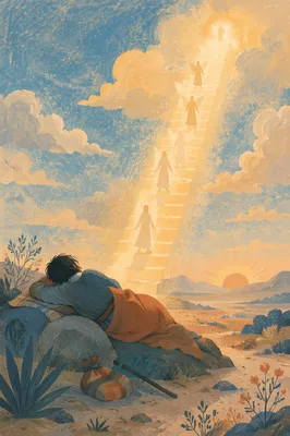 Jacob’s Ladder Angels in Desert Dawn