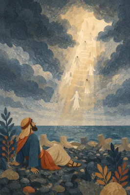 Jacob’s Ladder Over Stormy Coastal Waters