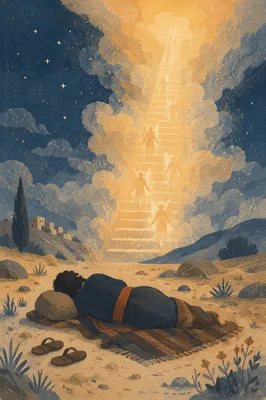 Jacob Dreaming Beneath Heaven’s Golden Ladder