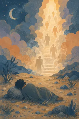 Jacob’s Ladder in the Desert Night