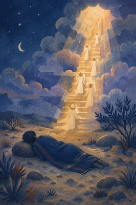 Jacob’s Ladder Angels in Desert Dawn