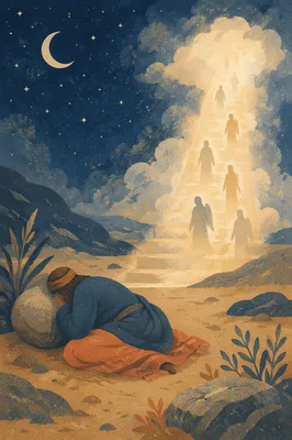 Jacob’s Ladder Dream in Desert Dawn
