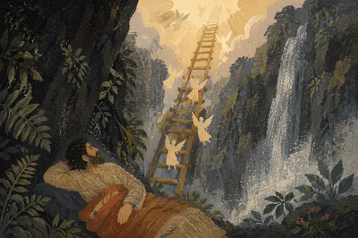 Jacob’s Ladder Angels in Mountain Gorge