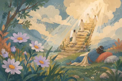 Jacob’s Ladder Dream in Meadow Light