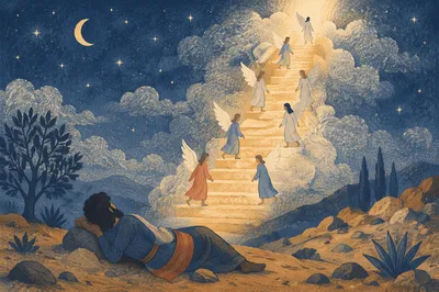 Jacob’s Ladder Angels in Desert Dream