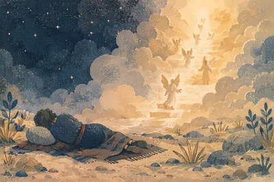 Jacob Dreaming Beneath Heaven's Golden Ladder