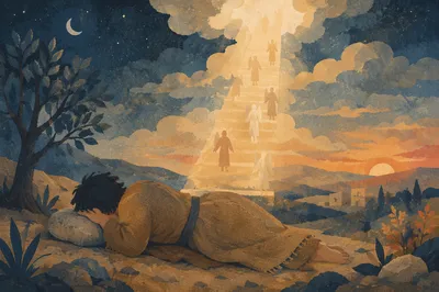 Jacob’s Ladder Angels in Pre-Dawn Wilderness