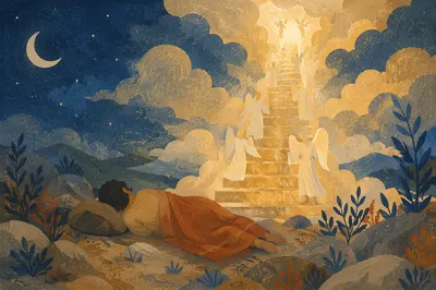 Jacob’s Ladder Angels Over Desert Night