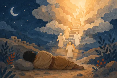 Jacob Dreams of Angels Ascending to Heaven