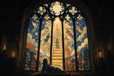 Jacob’s Ladder Angels in Stained Glass