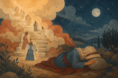 Jacob’s Ladder Dream in Golden Wilderness