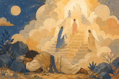 Jacob’s Ladder Angels in Desert Dream