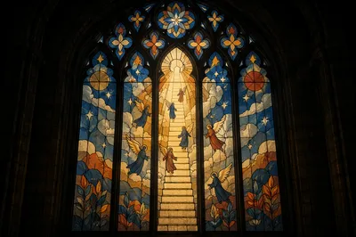 Jacob’s Ladder Angels in Stained Glass