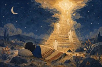 Jacob’s Ladder Under Starry Desert Heavens
