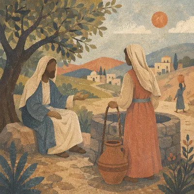 Jesus and Samaritan Woman at Well
