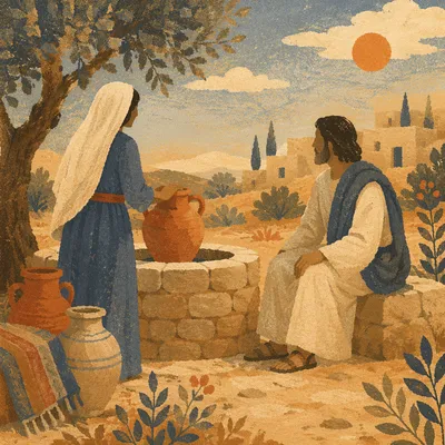 Jesus and Samaritan Woman at Well