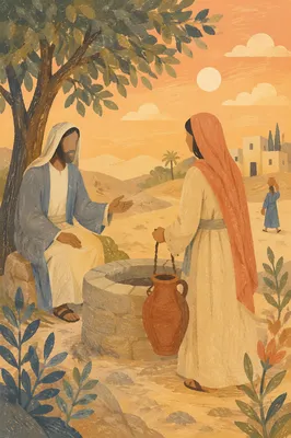 Jesus and Samaritan Woman at Well